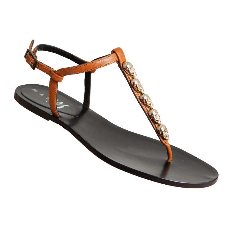 sandalia laura marron